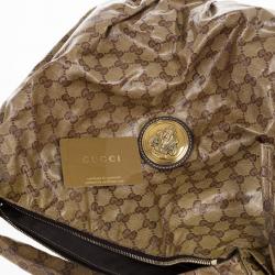 Pre Owned Gucci Crystal Monogram Hysteria Hobo