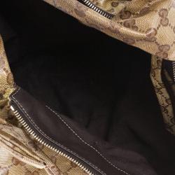 Pre Owned Gucci Crystal Monogram Hysteria Hobo