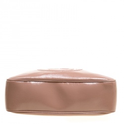 Pre Owned حقيبة كتف غوتشي سوهو جلد بيج متوسطة بسلسلة