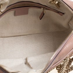 Pre Owned حقيبة كتف غوتشي سوهو جلد بيج متوسطة بسلسلة