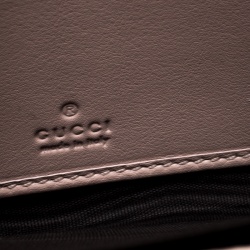 Gucci Blush Pink Leather Bamboo Zip Around Wallet