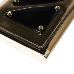 مملوكة مسبقًا Gucci Gold Leather Romy Clutch