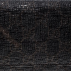 مملوكة مسبقًا Gucci Dark Brown GG Supreme Canvas Nice Continental Wallet