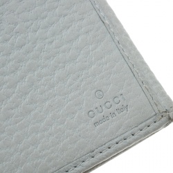 Gucci White Leather Web GG Interlocking Continental Wallet 