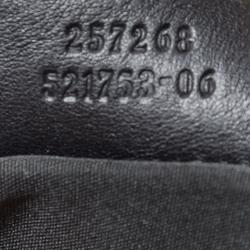 Pre Owned Gucci Black Horsebit Embossed Leather Shoulder Bag