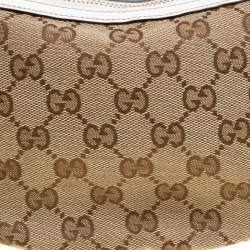 مملوكة مسبقًا Gucci Beige/Off White GG Canvas and Leather Accessories Pochette bag