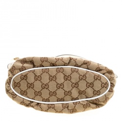 مملوكة مسبقًا Gucci Beige/Off White GG Canvas and Leather Accessories Pochette bag