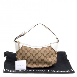 مملوكة مسبقًا Gucci Beige/Off White GG Canvas and Leather Accessories Pochette bag