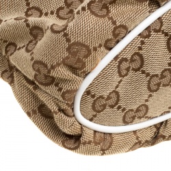 مملوكة مسبقًا Gucci Beige/Off White GG Canvas and Leather Accessories Pochette bag