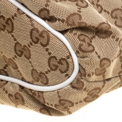 مملوكة مسبقًا Gucci Beige/Off White GG Canvas and Leather Accessories Pochette bag