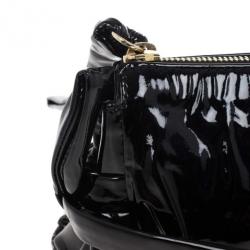 Pre Owned Gucci Black Patent Leather Hysteria Clutch