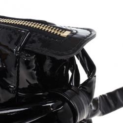 Pre Owned Gucci Black Patent Leather Hysteria Clutch