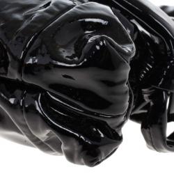 Pre Owned Gucci Black Patent Leather Hysteria Clutch