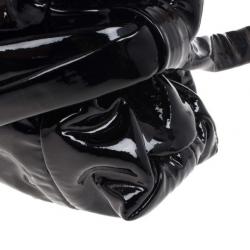 Pre Owned Gucci Black Patent Leather Hysteria Clutch