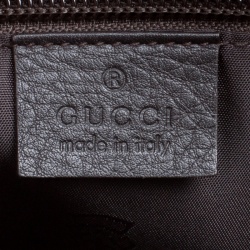 Pre Owned حقيبة كروس غوتشي جلد غوتشيسيما سوداء