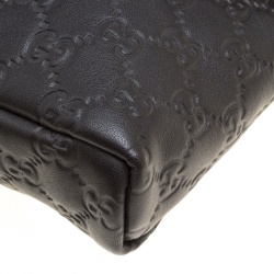 Pre Owned حقيبة كروس غوتشي جلد غوتشيسيما سوداء