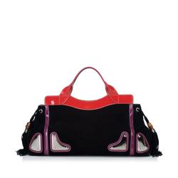 Pre Owned Gucci Multi-color Suede Race Bag
