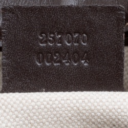 Pre Owned Gucci Beige/Brown GG Canvas and Leather Medium Lovely Hobo