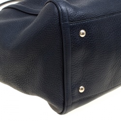 مملوكة مسبقًا Gucci Navy Blue Leather Oversized Soho Tote