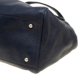 مملوكة مسبقًا Gucci Navy Blue Leather Oversized Soho Tote