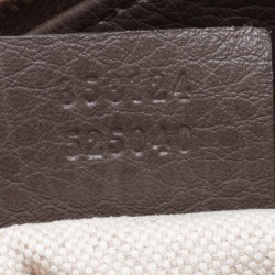 مملوكة مسبقًا حقيبة غوتشي شوبر بوسطن بامبو متوسطة جلد بيج داكنة