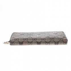 Gucci Beige GG Supreme Canvas Zip Around Wallet 