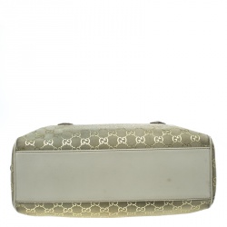 Pre Owned حقيبة غوتشي بوسطن سويدي GG بيج فاتحة/ بيج