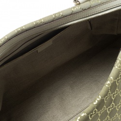 Pre Owned حقيبة غوتشي بوسطن سويدي GG بيج فاتحة/ بيج