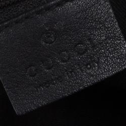 مملوكة مسبقًا Gucci Black Canvas Small D Ring Hobo