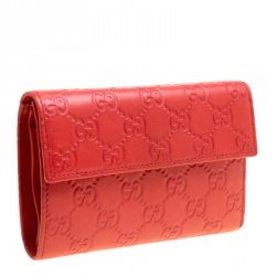 Gucci Red Guccissima Leather Wallet