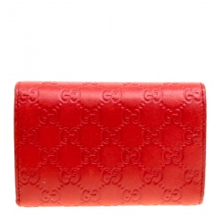 Gucci Red Guccissima Leather Wallet