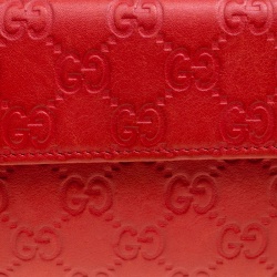 Gucci Red Guccissima Leather Wallet