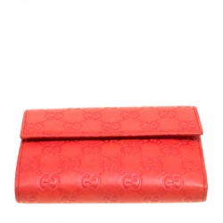 Gucci Red Guccissima Leather Wallet