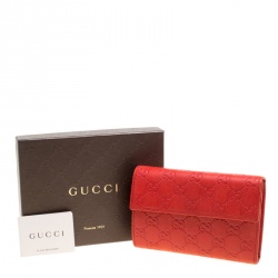 Gucci Red Guccissima Leather Wallet