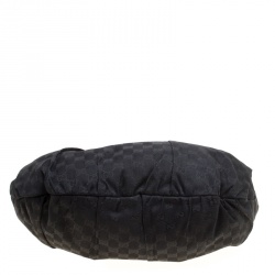 مملوكة مسبقًا Gucci Black GG Canvas Medium Pelham Studded Hobo