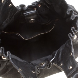 مملوكة مسبقًا Gucci Black GG Canvas Medium Pelham Studded Hobo