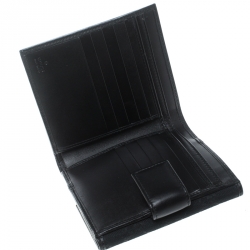 Gucci Black GG Canvas Compact Wallet