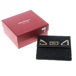 Gucci Black GG Canvas Compact Wallet