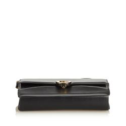 Pre Owned Gucci Black Leather Crossbody Shoulder Bag