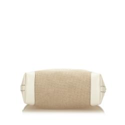 Gucci Two Tone Canvas and Leather Craft Tote