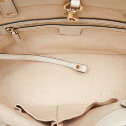 Gucci Two Tone Canvas and Leather Craft Tote