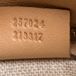 Pre Owned Gucci Beige/Brown GG Canvas Medium Marrakech Tassel Messenger Bag