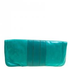 مملوكة مسبقًا حقيبة غوتشي غطاء قلاب لوسي شراشيب بامبو جلد خضراء