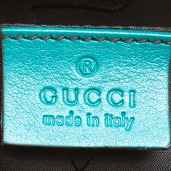 مملوكة مسبقًا حقيبة غوتشي غطاء قلاب لوسي شراشيب بامبو جلد خضراء