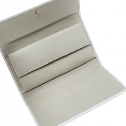 Gucci White Guccissima Leather Trifold Wallet