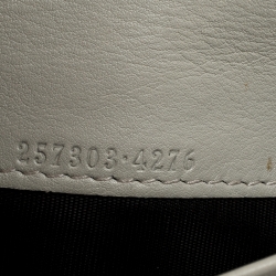 Gucci White Guccissima Leather Trifold Wallet