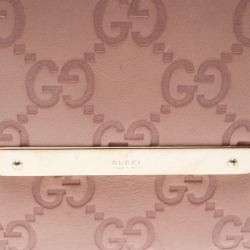 Gucci Blush Pink Guccissima Leather Mini Flap French Wallet