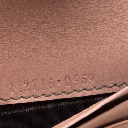 Gucci Blush Pink Guccissima Leather Mini Flap French Wallet
