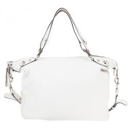 مملوكة مسبقًا Gucci White Icon Bit Top Handle Bag