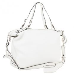 مملوكة مسبقًا Gucci White Icon Bit Top Handle Bag